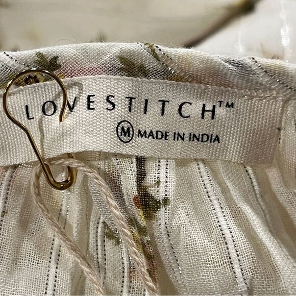 Lovestitch floral long sleeve oversized blouse size M Medium - Picture 10 of 15